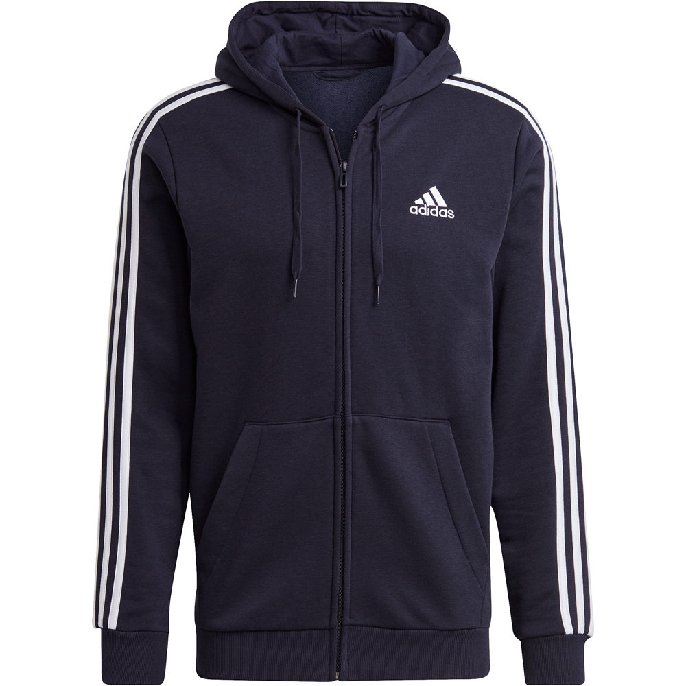 adidas sudadera hombre Essentials Fleece 3 bandas con capucha vista frontal