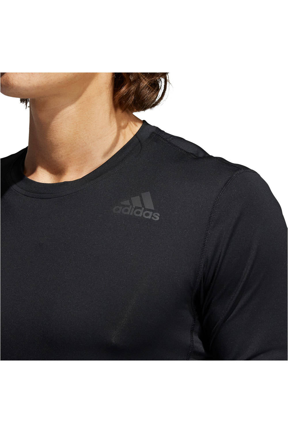 adidas camiseta fitness hombre TF LS FT 3S vista detalle