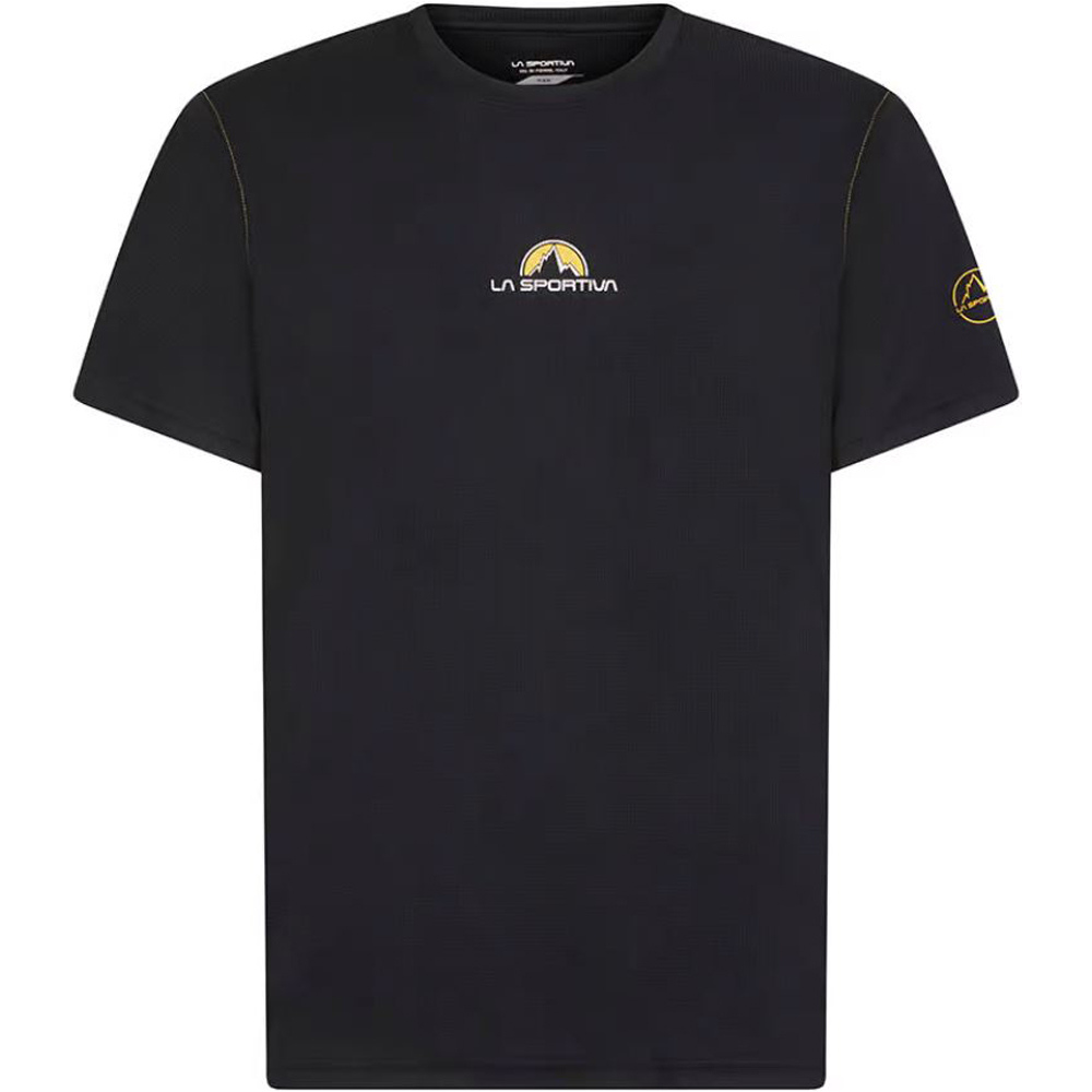 Promo camiseta montaña manga corta hombre Negro