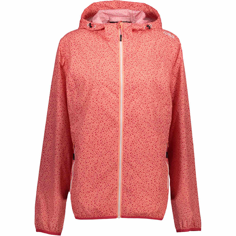 Woman jacket rain fix hood chubasquero mujer Rosa (42)