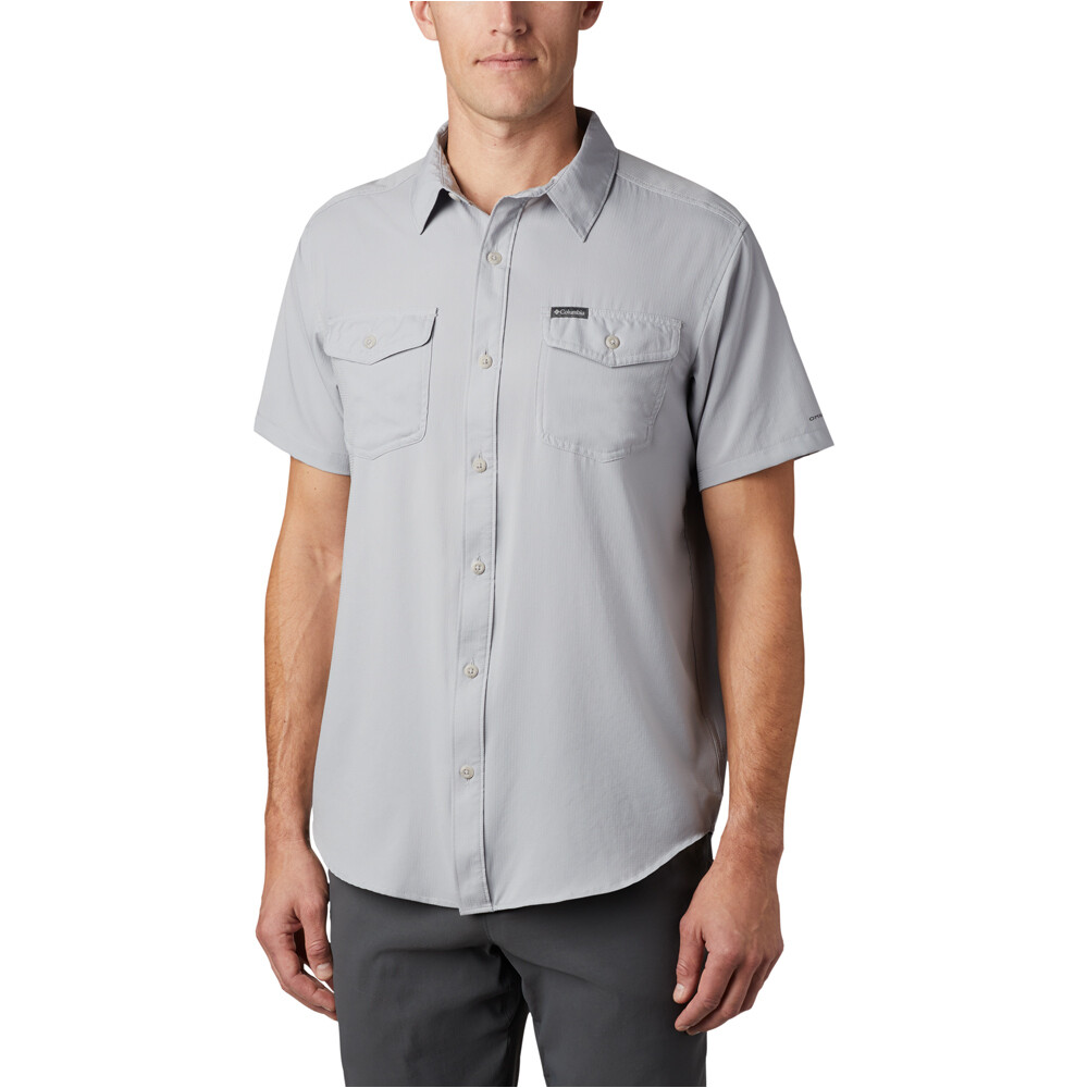 Utilizer ii solid camisa montaña manga corta hombre Gris (L)