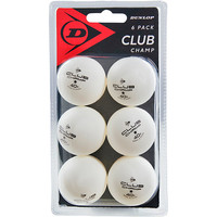Dunlop pelota ping-pong blanca CLUB CHAMP BLISTER 6 vista frontal