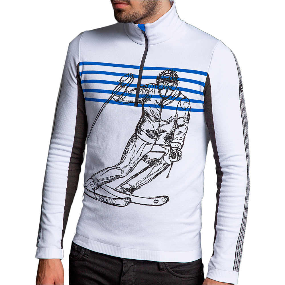 Man t-neck forro polar hombre Blanco (L)