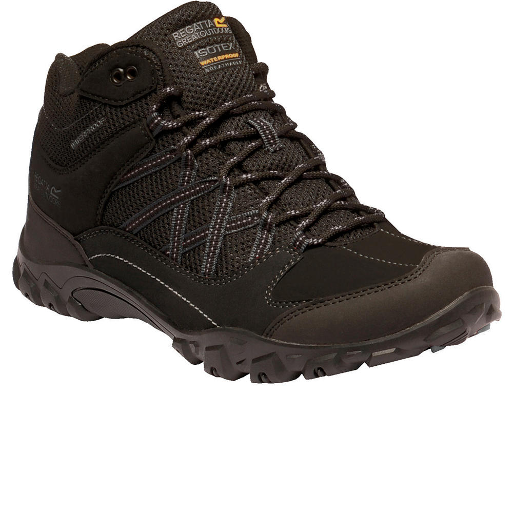 Regatta bota trekking hombre Edgepoint Mid WP NEGR lateral exterior