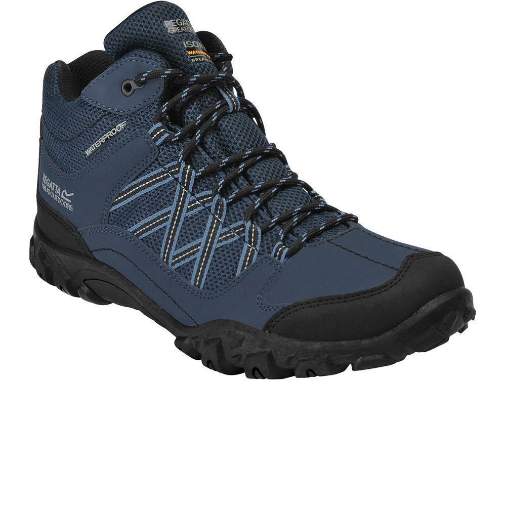 Regatta bota trekking hombre Edgepoint Mid WP AZNE lateral exterior