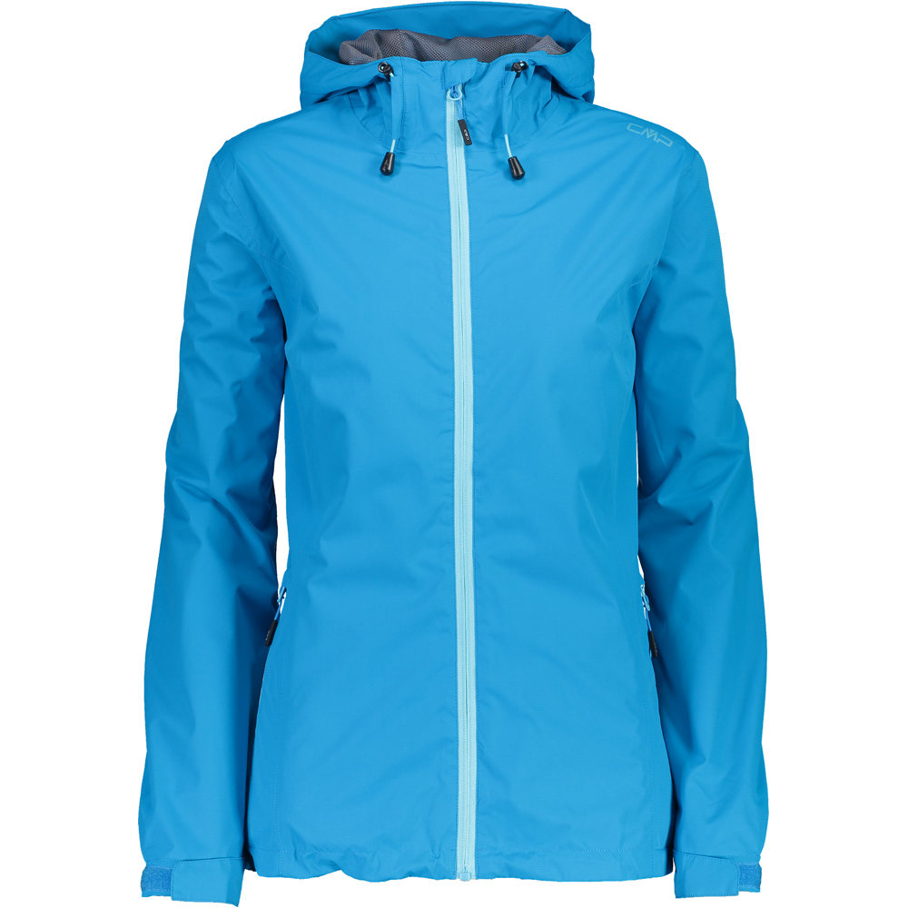 Woman jacket fix hood chaqueta impermeable mujer Azul (34)