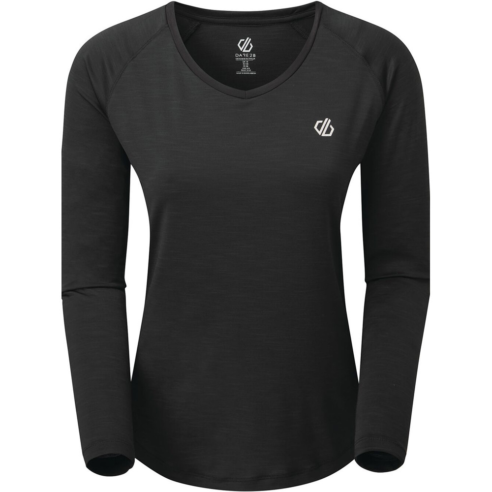 Dicern camiseta montaña manga larga mujer Negro (12)