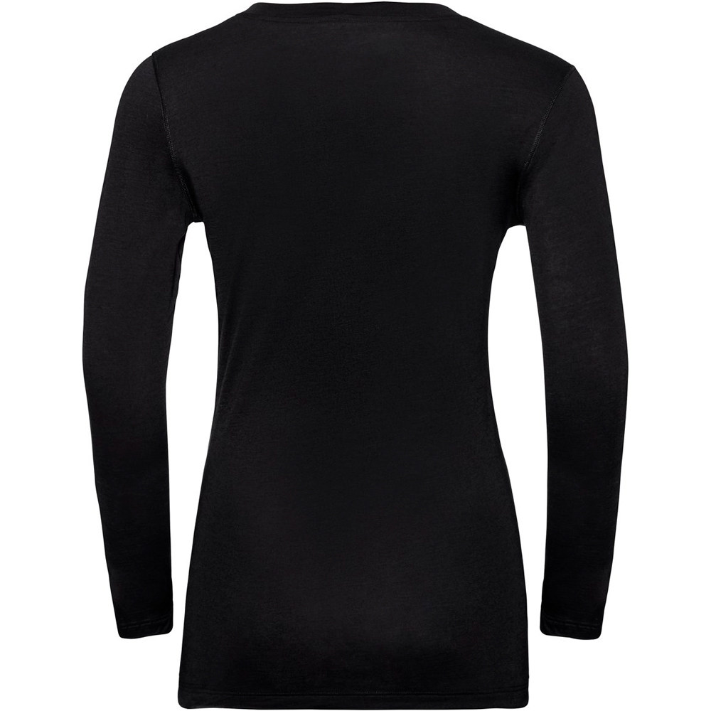 Odlo camiseta térmica manga larga mujer BL TOP Crew neck l/s MERINO 130 vista trasera