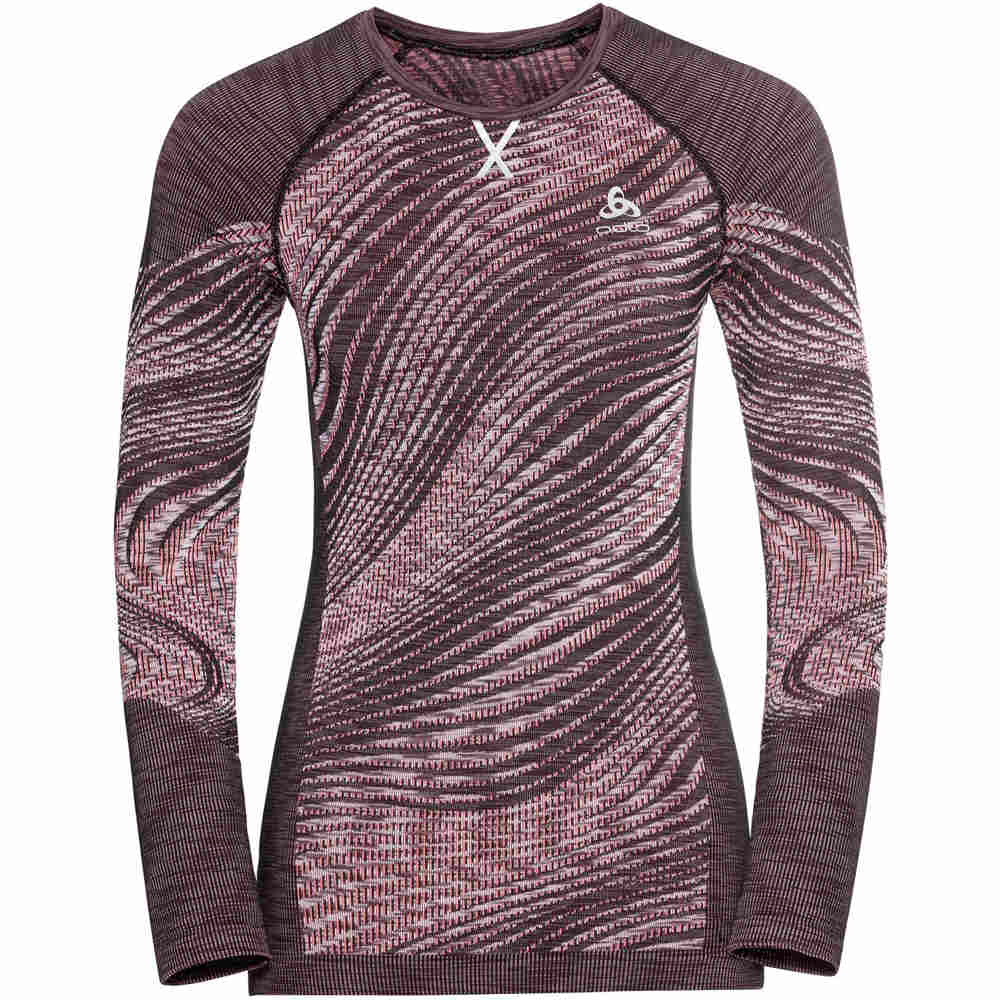 Odlo camiseta térmica manga larga mujer BL TOP Crew neck l/s BLACKCOMB ECO vista detalle