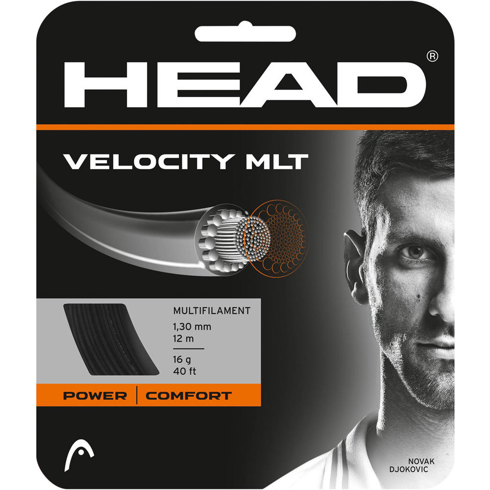 Head cordaje tenis VELOCITY MLT+ ENCORDADO (SET) vista frontal