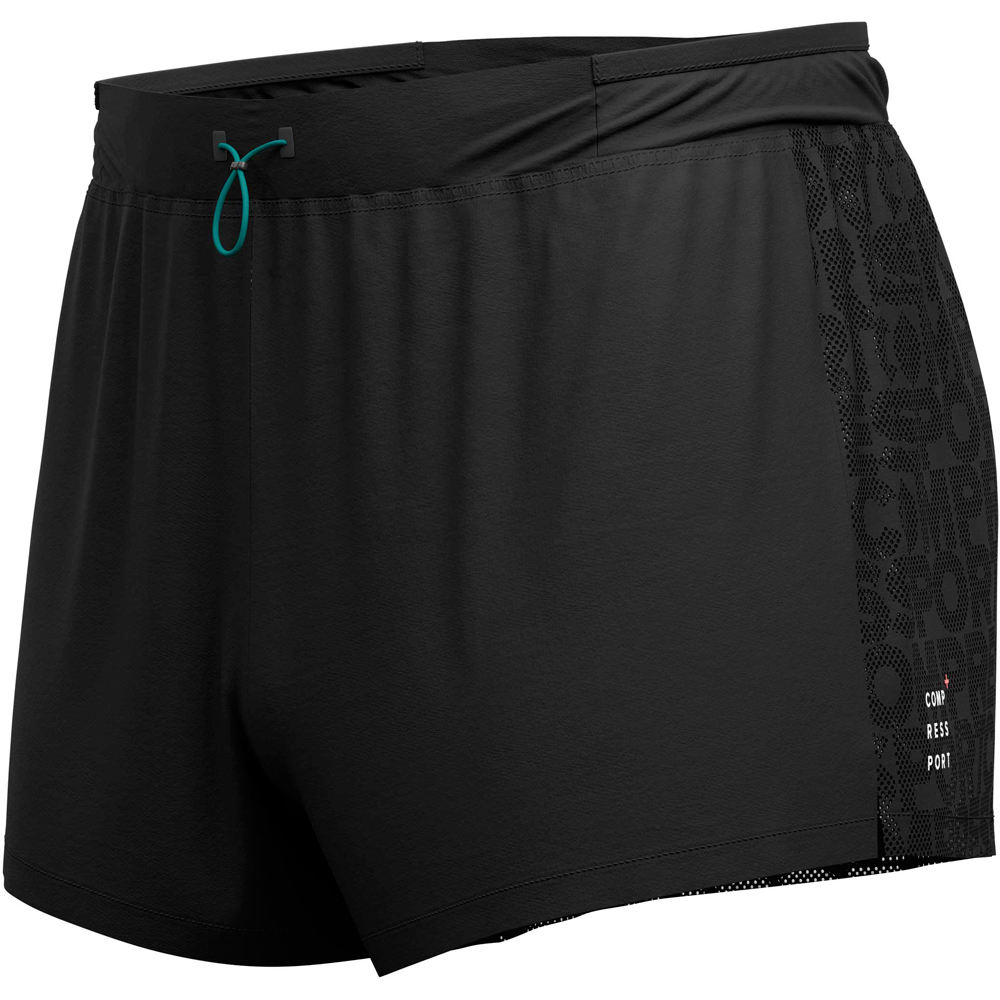 Compressport pantaloneta técnica hombre Racing Split Short vista detalle