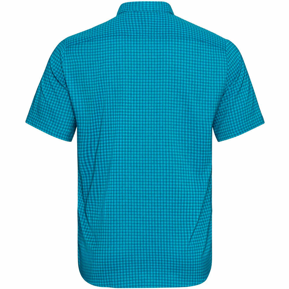 Odlo camisa montaña manga corta hombre Chemise MC NIKKO CHECK vista trasera