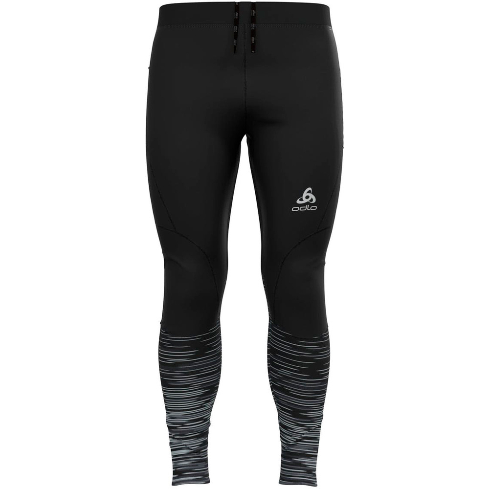 Odlo malla larga running hombre Tights ZEROWEIGHT WARM REFLECTIVE vista frontal