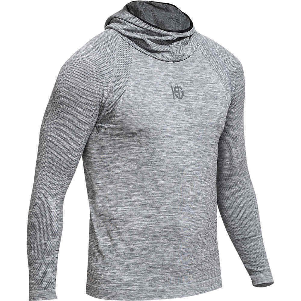 Sporthg camiseta térmica manga larga hombre HG-FLOW LONG SLEEVED JASPE T-SHIRT WITH HOOD vista frontal