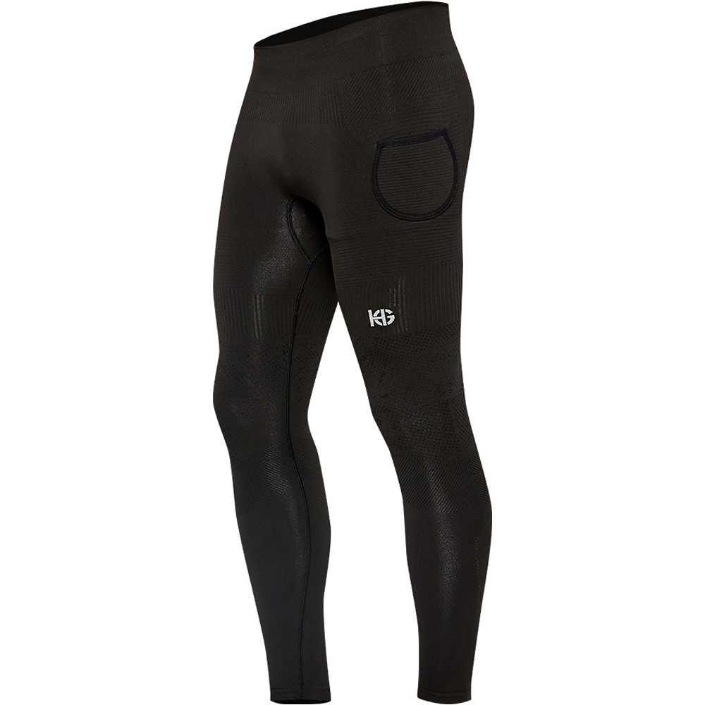 Hg-kinsky long compressive pants malla larga running hombre Negro