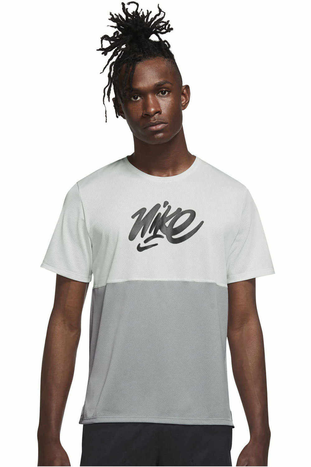 Nike camiseta técnica manga corta hombre M NK DF WR RUN TOP GX SS BLGR vista frontal