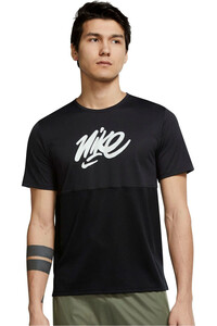Nike camiseta técnica manga corta hombre M NK DF WR RUN TOP GX SS GRNE vista frontal