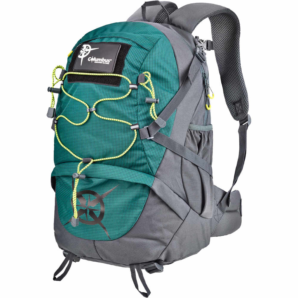 Columbus Outdoor mochila montaña RUSSELL 25lt con funda de lluvia vista frontal