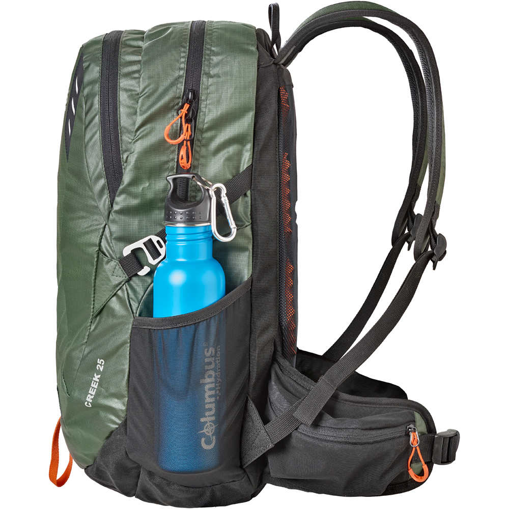 Columbus Outdoor mochila montaña CREEK 25lt con funda de lluvia 02