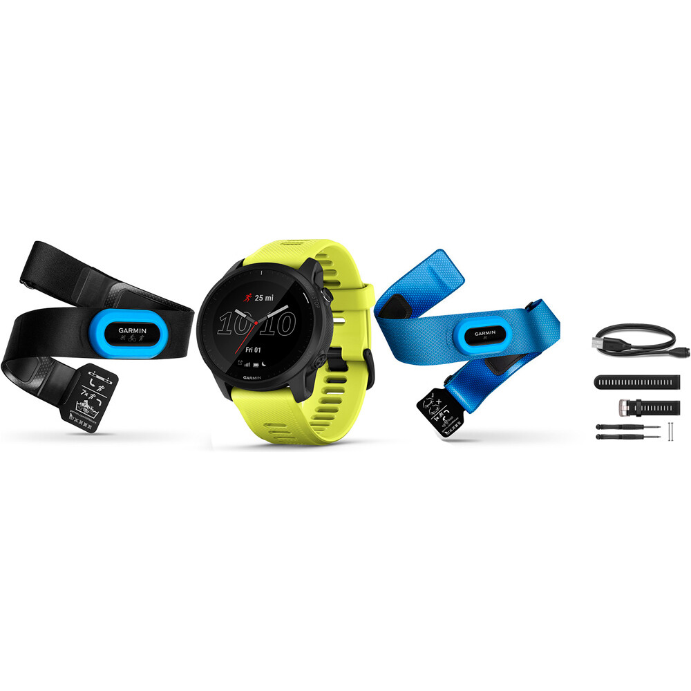 Garmin pulsómetros con gps FORERUNNER 945 GPS LTE PACK NEGRO/AMARIL vista frontal