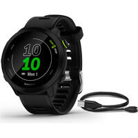 Garmin pulsómetros con gps FORERUNNER 55 NEGRO vista frontal