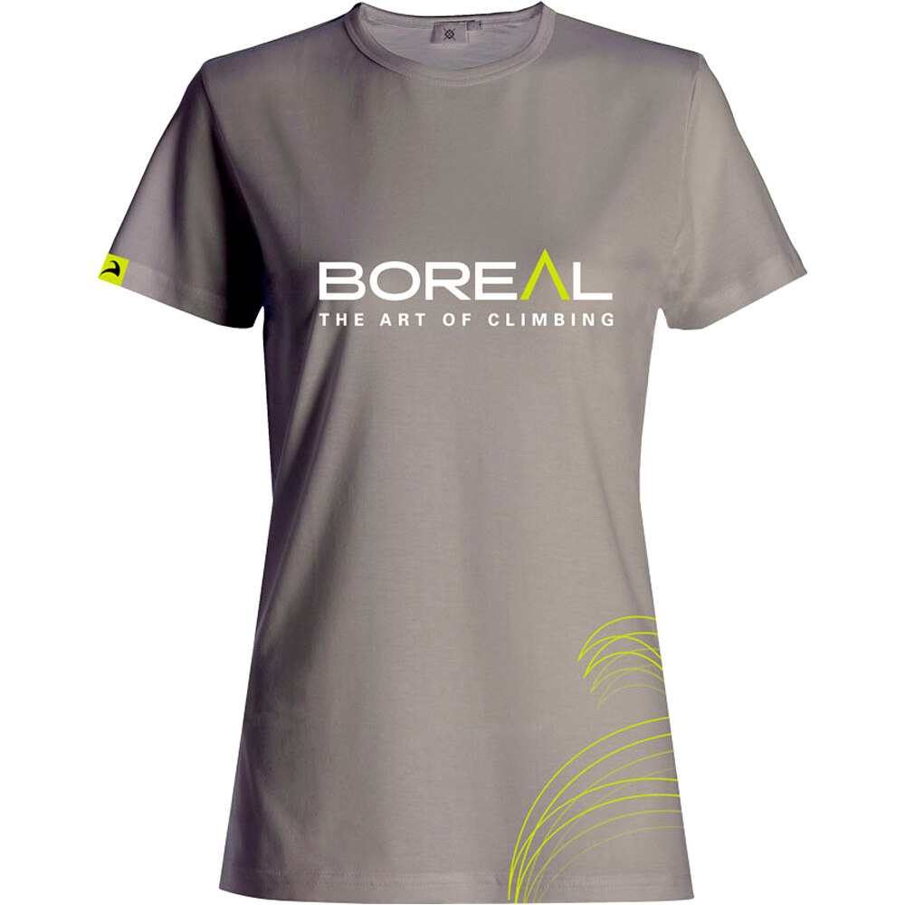 Organic camiseta montaña manga corta mujer Gris (L)