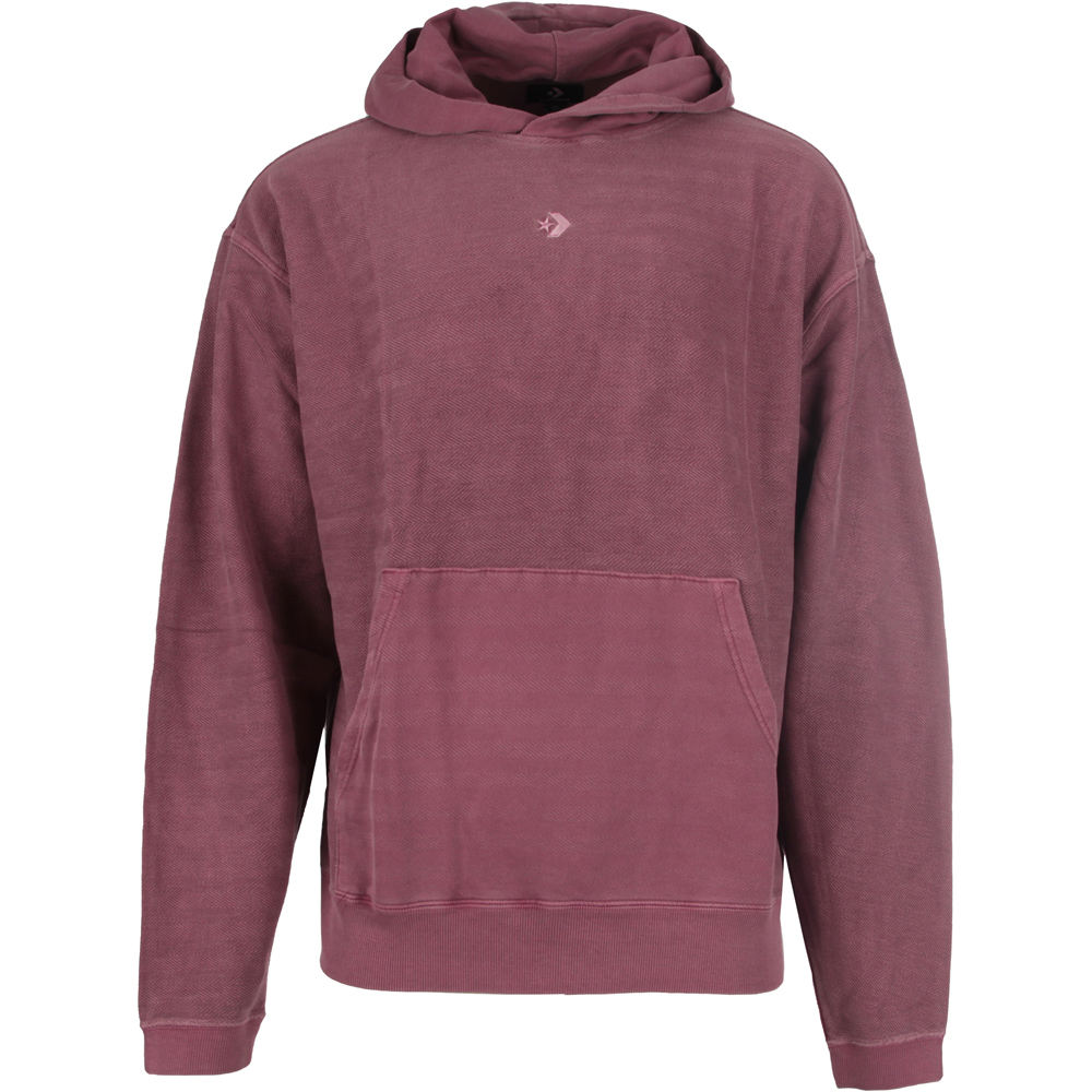 Converse sudadera hombre REVERSE HERRINGBONE PULLOVER HOODIE vista frontal