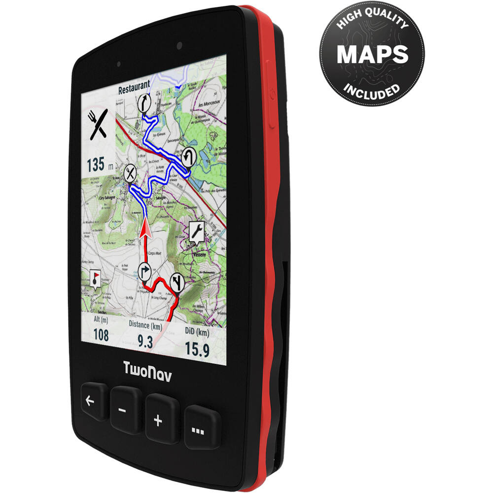 Twonav gps bicicleta TRAIL 2 BIKE ROJO vista frontal