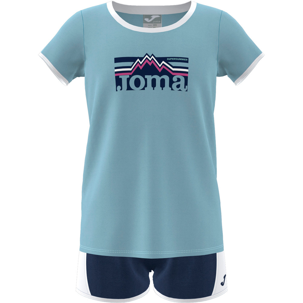 Joma bermuda junior niña SET GARBET vista frontal