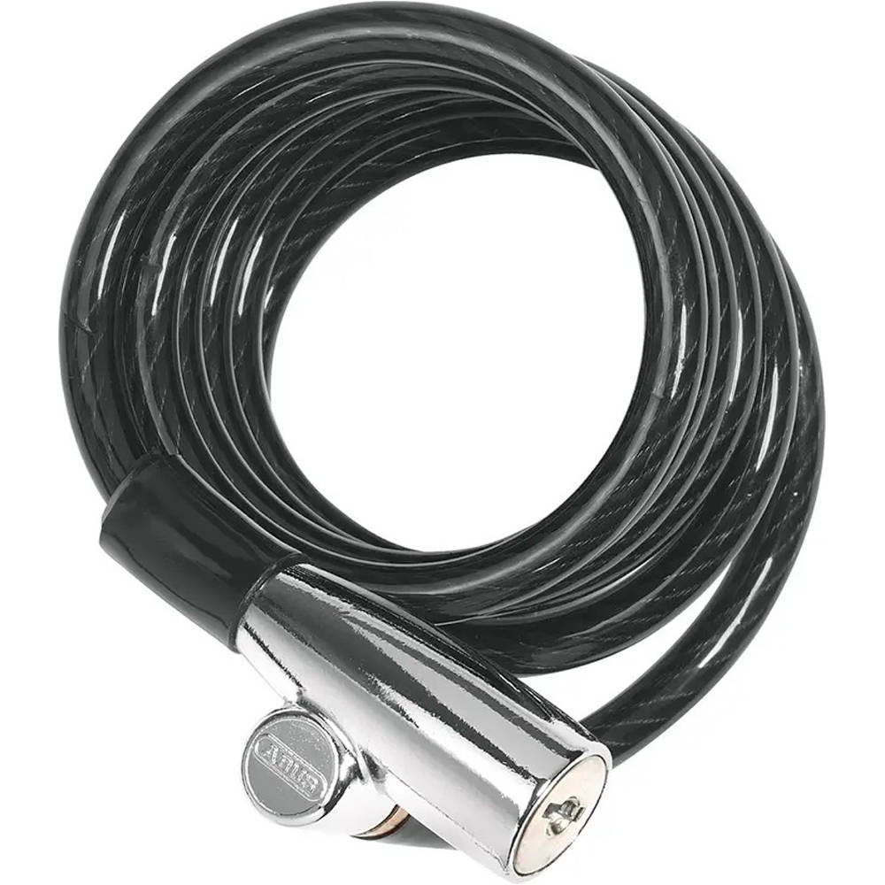 Abus candado bicicleta Cable espiral de llave negro vista frontal