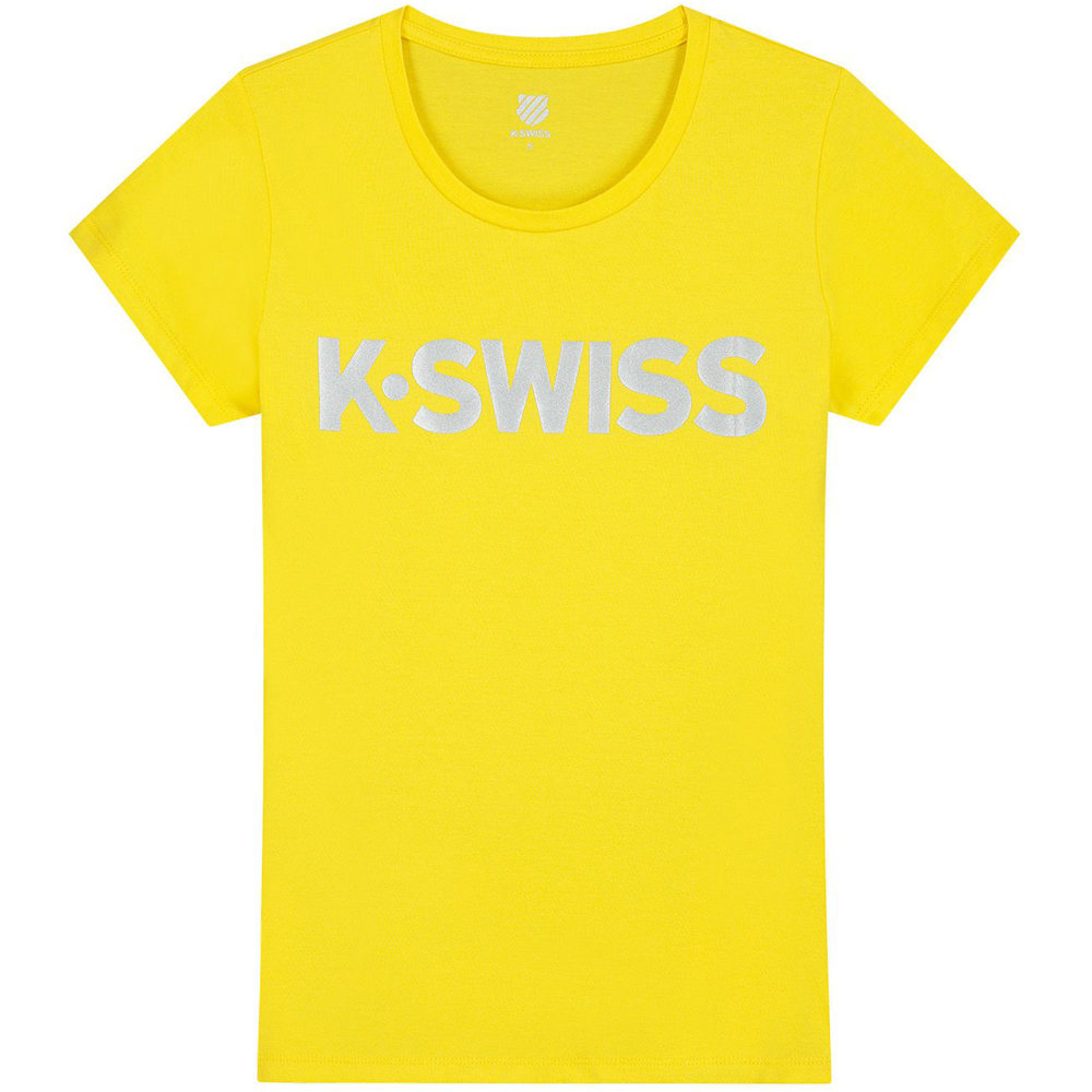 K-Swiss camiseta tenis manga corta mujer CAMISETA HYPERCOURT LOGO vista frontal