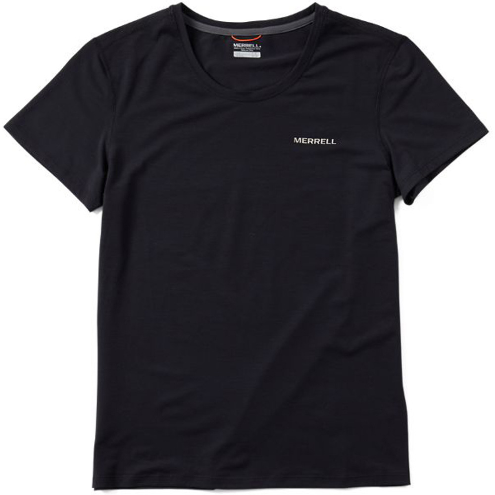 Tencel camisa montaña manga corta mujer Negro (XS)
