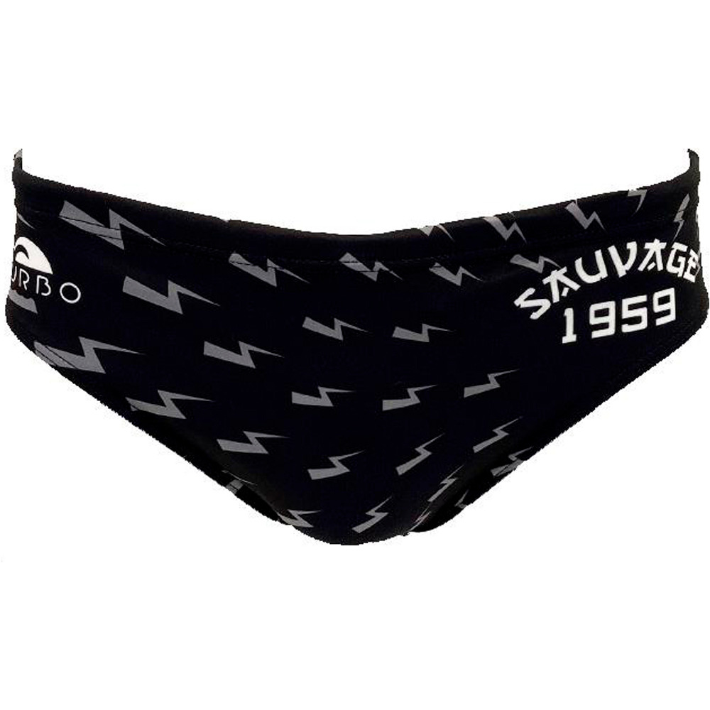 Waterpolo sauvage bañador natación hombre Negro (XL)