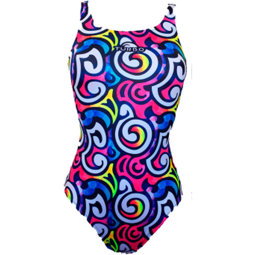 Tirante ancho spiro bañador natación mujer Rosa (M)