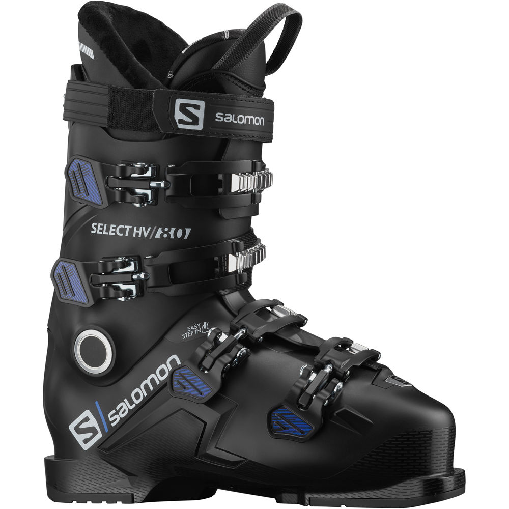 Salomon botas de esquí hombre SELECT HV 80 BLACK/Wh/RACE BLUE lateral exterior