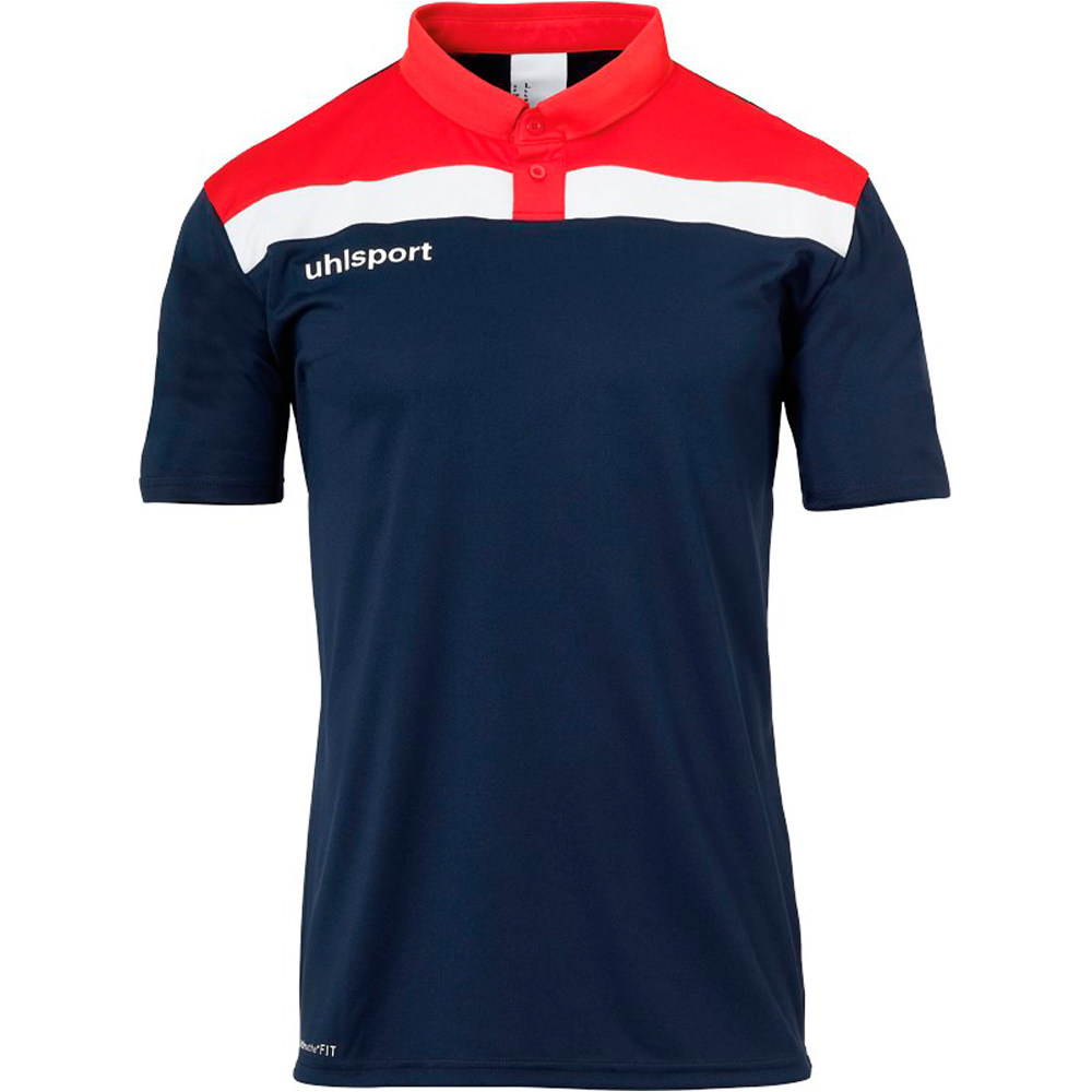 Uhlsport camisetas fútbol manga corta OFFENSE 23 POLO SHIRT vista frontal