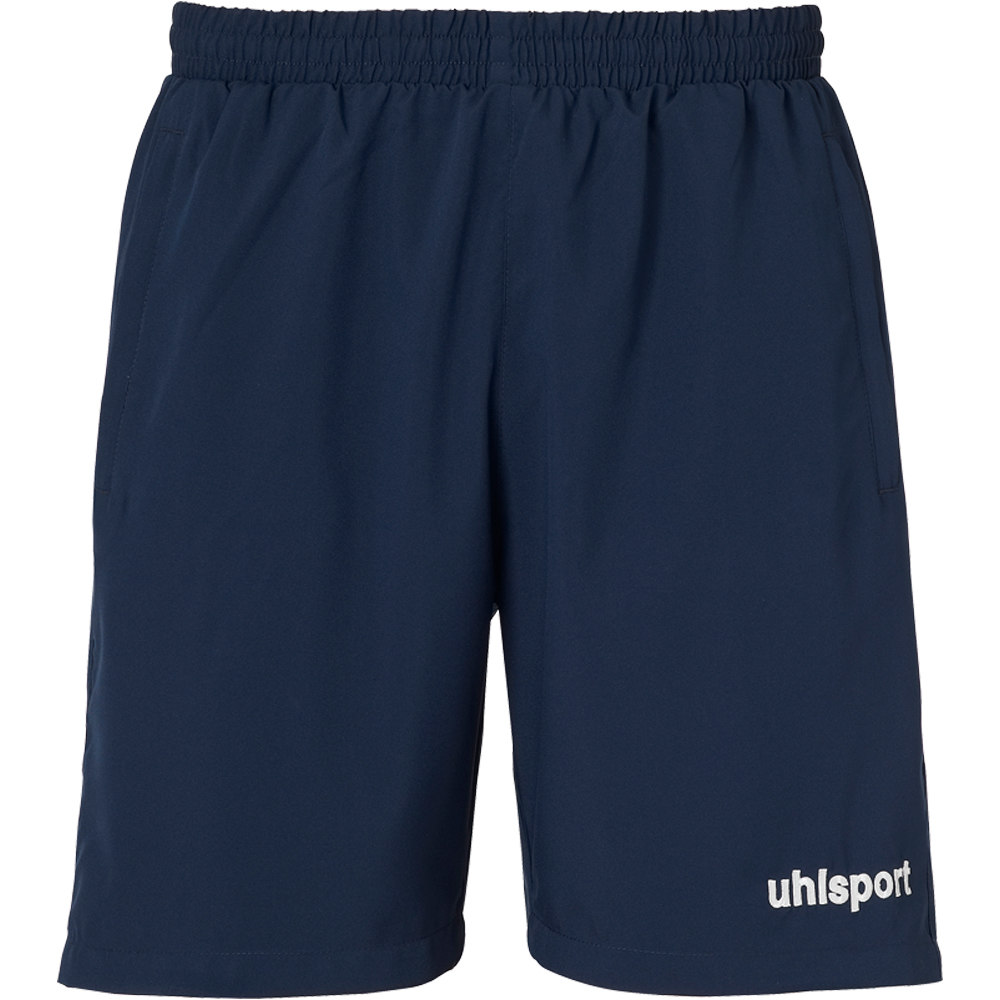 Uhlsport pantalones cortos futbol niño ESSENTIAL WOVEN SHORTS vista frontal