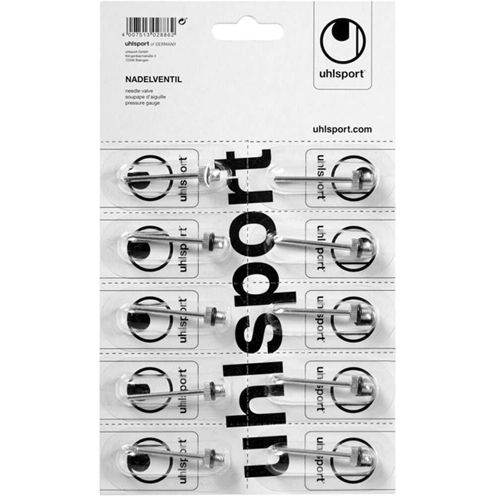 Uhlsport varios fútbol NEEDLE VALVE PU 10 Pcs vista frontal