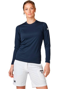 Helly Hansen camiseta térmica manga larga mujer W HH TECH CREW LS vista frontal