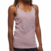 Black Diamond camiseta tirantes W LIVE.CLIMB.REPEAT. TANK vista frontal