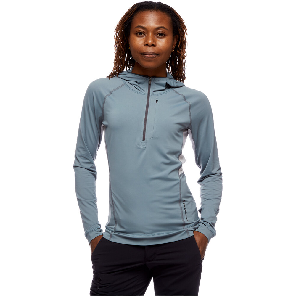 Black Diamond Sudaderas Montaña Mujer W ALPENGLOW PRO HOODY vista frontal