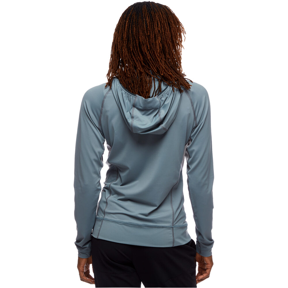 Black Diamond Sudaderas Montaña Mujer W ALPENGLOW PRO HOODY vista trasera