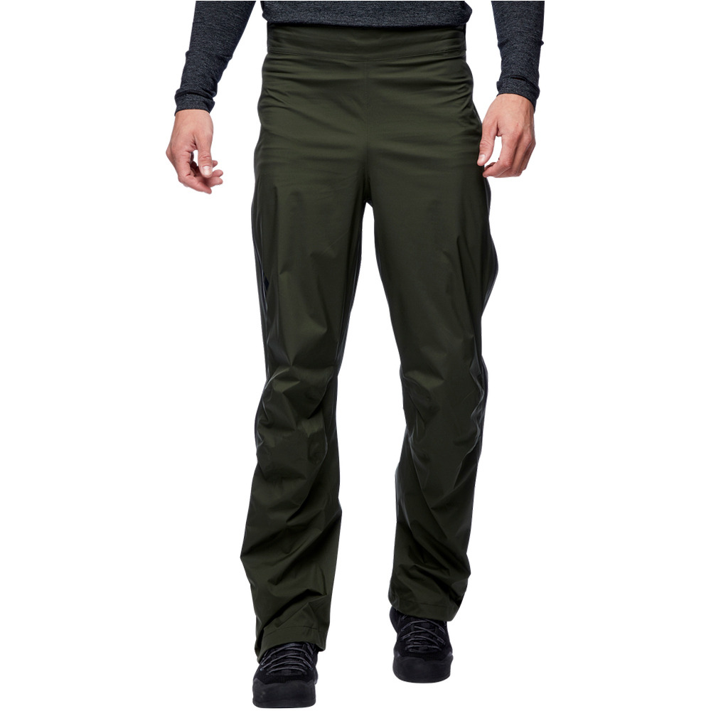 Black Diamond pantalón impermeable hombre M STORMLINE STR FL ZP RN PANTS vista frontal