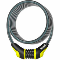 Onguards candado bicicleta CANDADO ESPIRAL NEON COMBI 180cmx12mm vista frontal