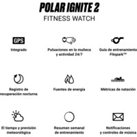 Polar pulsómetros con gps POLAR IGNITE 2 BLK/PEARL S-L 09