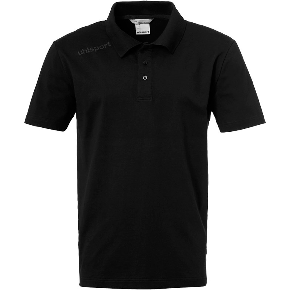 Essential polo manga corta hombre Negro (L)