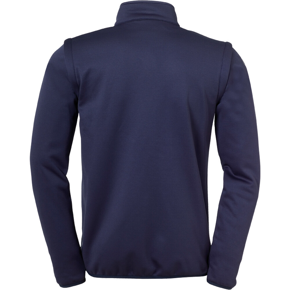 Uhlsport chaquetas hombre ESSENTIAL MULTI JACKET WITH REM. SLEEVES vista trasera