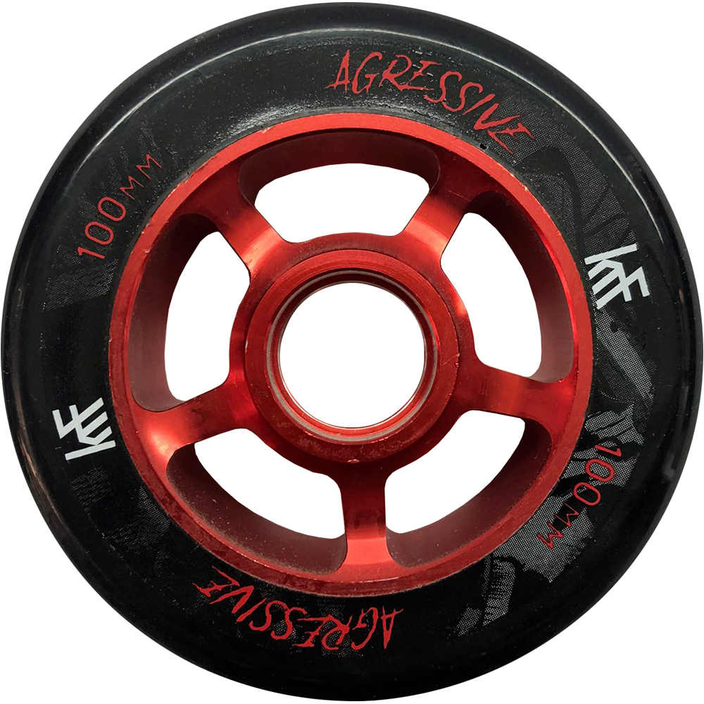 Krf ruedas patinete ACC SCF RUEDA 100MM AGR. ALU S/R EGO vista frontal