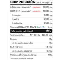 Vitobest Aminoacidos GLUTAMINE + BCAA 500 g LIMON 01