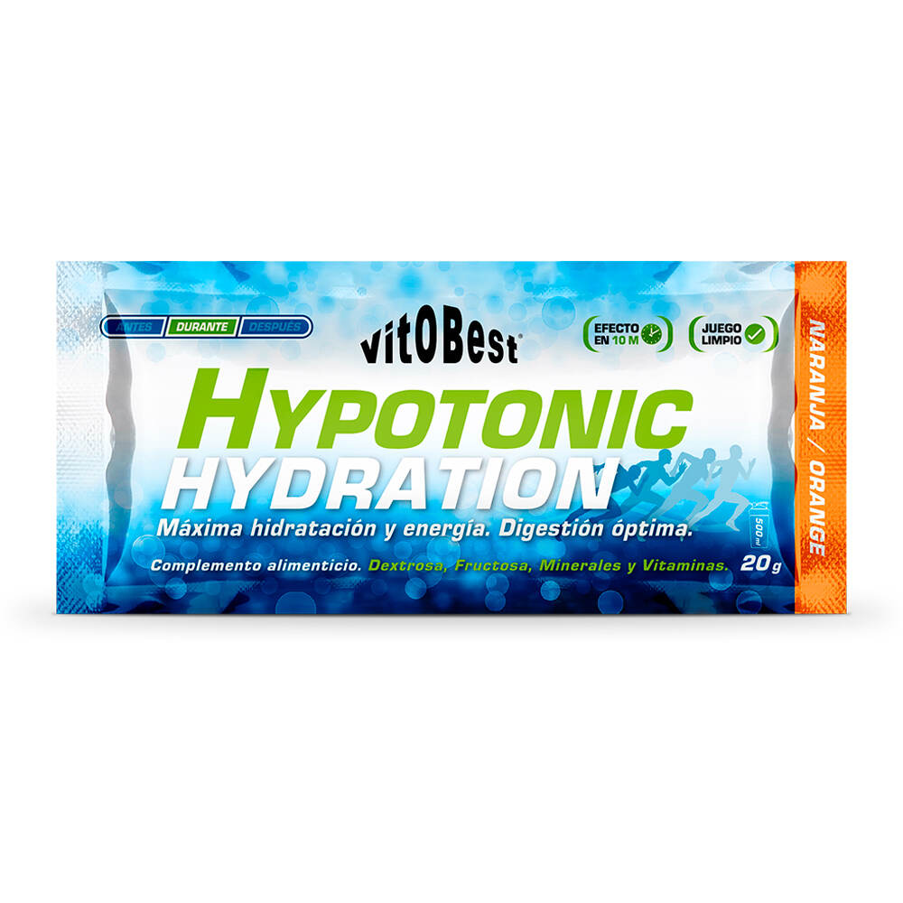 Vitobest hidratación CAJA HYPOTONIC 12 X 20 g NARANJA vista frontal